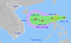 Áp thấp nhiệt đới hình thành gần Biển Đông