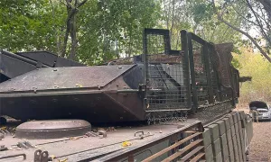 Ukraine lắp giáp lưới 20.000 USD cho xe tăng Leopard 2